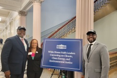 Dr. Brown with Robin Lewis and Rev. Ambrose Carroll